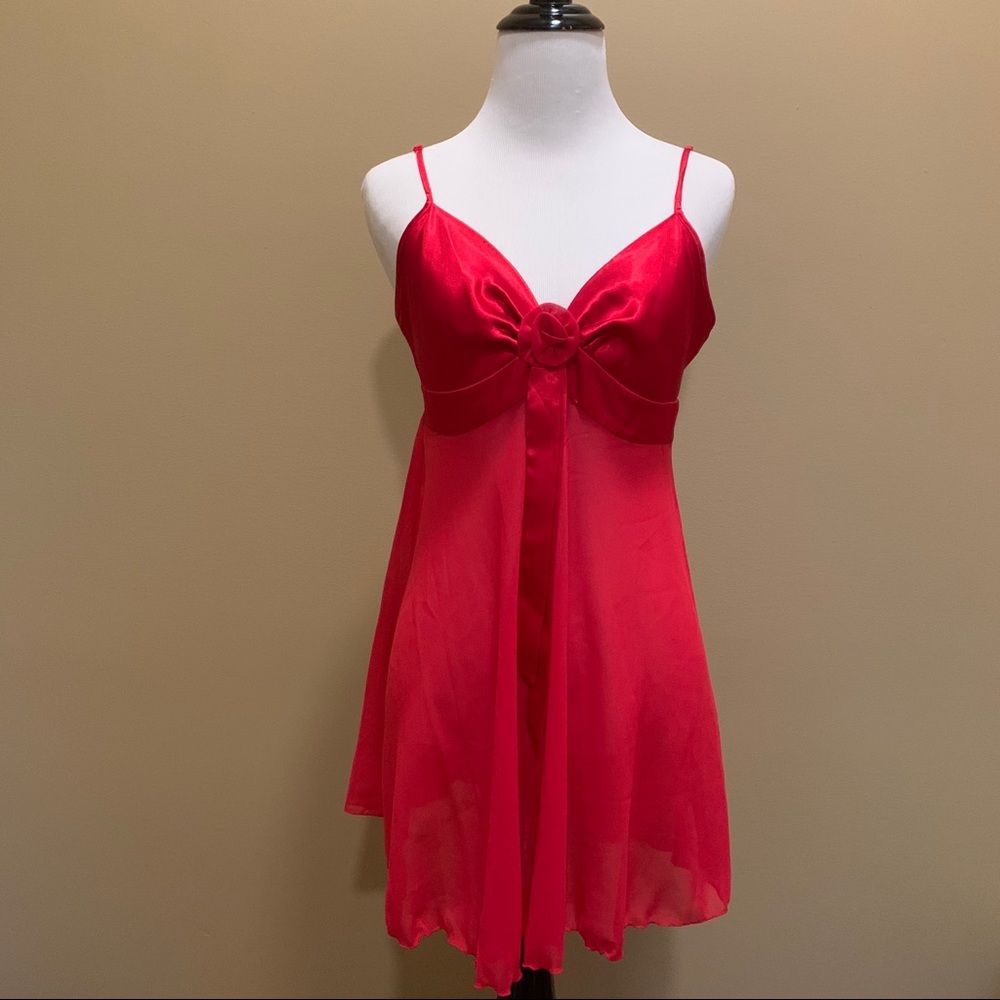 VS Vintage Rose Tulle Silky Christmas Lingerie